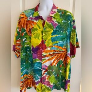 Jams World Men’s Hawaiian Aloha Short-Sleeve Shirt, XL, “Luminous”, like new